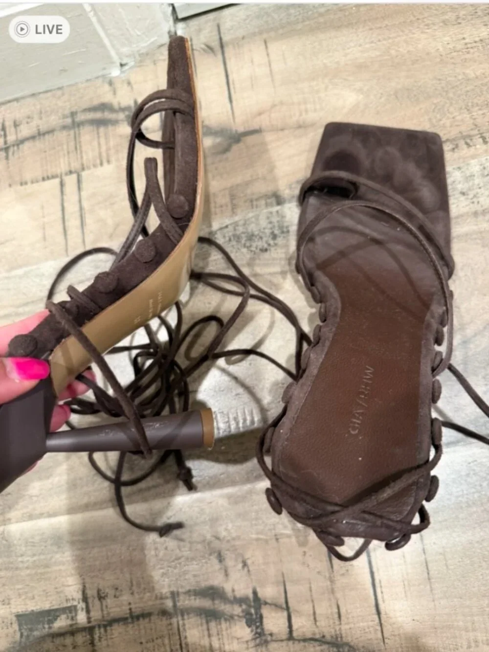 GIA/RHW Rosie suede sandals - Brown size 38